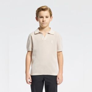 Pyscho Bunny Kids Leeton Johnny Collar Knit Polo size M